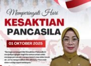 Kepala Dinas Pemuda dan Olahraga Provinsi Lampung, Meiry Harika Sari, S.STP., MM., Mengucapkan Selamat Memperingati Hari Kesaktian Pancasila 1 Oktober 2025